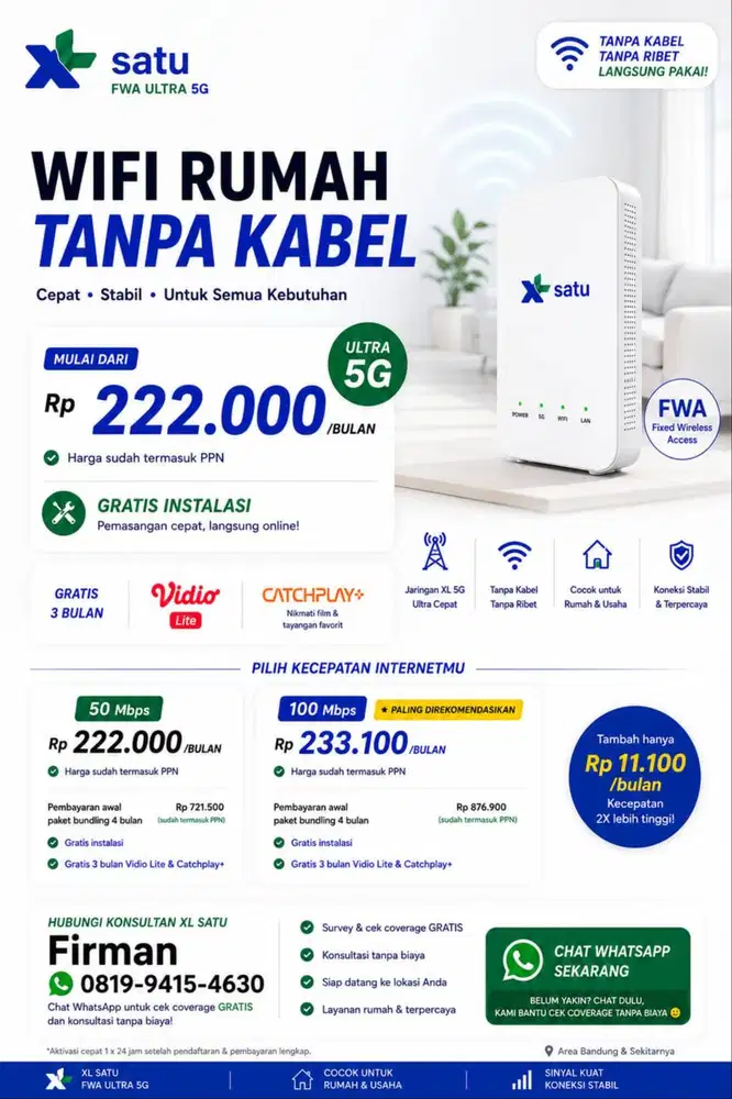 WIFI BANDUNG TANPA KABEL