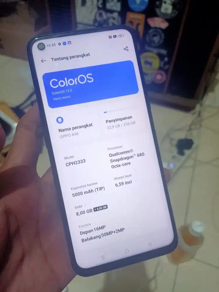 OPPO A96 RAM 8+8/256GB NFC SEGEL ORIGINAL