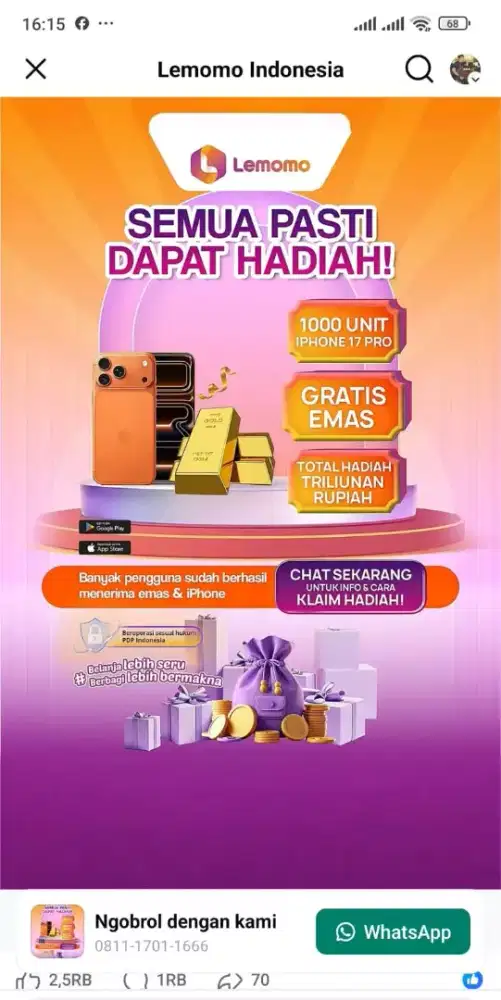 Peluang usaha cuma dari hp