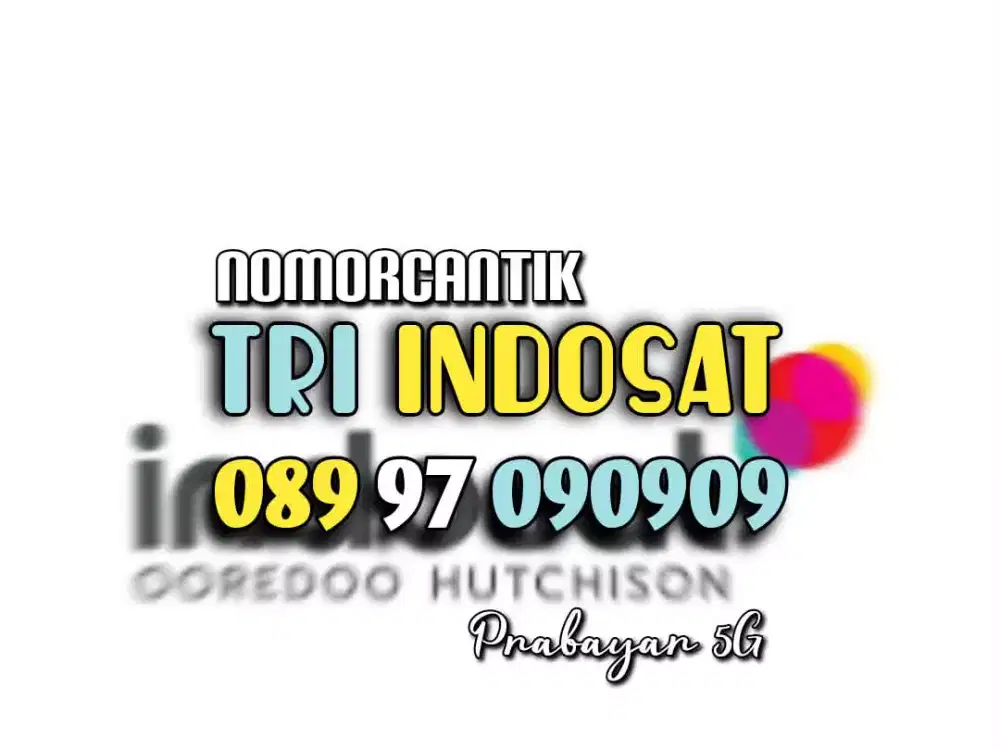 (bisa COD) Nomor CANTIK TRI INDOSAT 11 DIGIT HOKI TRIPLE AB 090909
