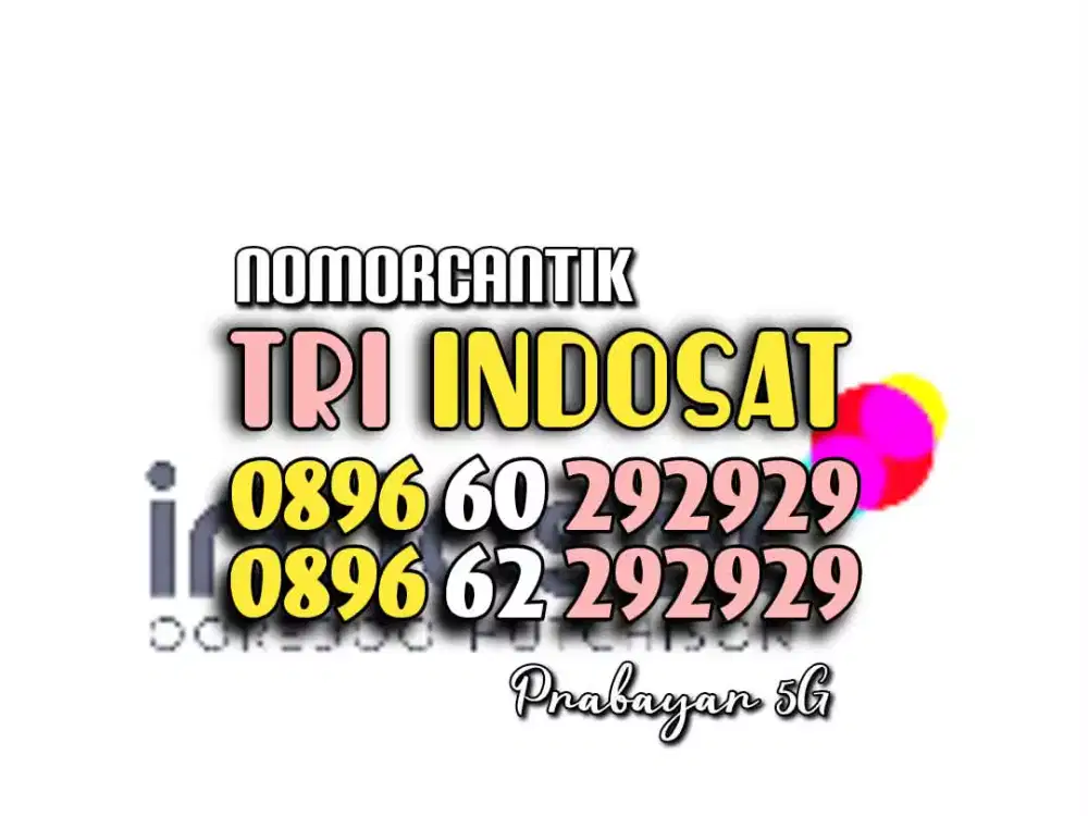 (bisa COD) Nomor CANTIK kartu TRI INDOSAT HOKI TRIPLE ABABAB 292929