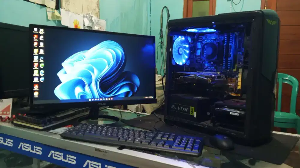 Jual PC 1 set VGA rx460 Asus Strix 4gb ddr5 muraaah