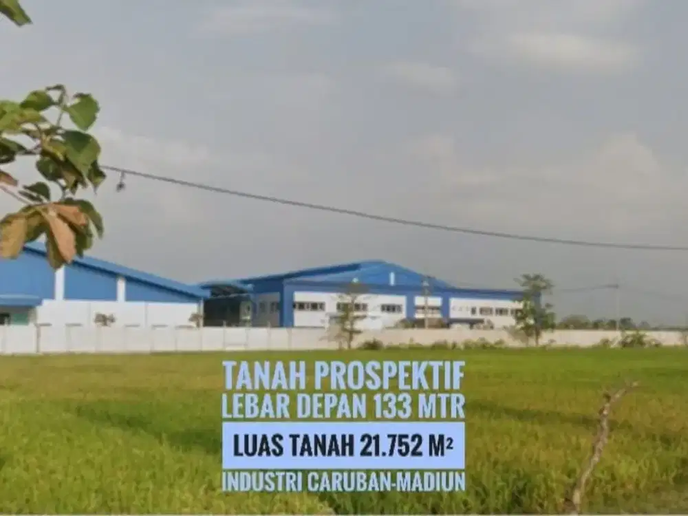 (W) Tanah zona Industri LD 133 mtr, dekat Gerbang Tol CARUBAN Madiun, Lokasi Ciamik