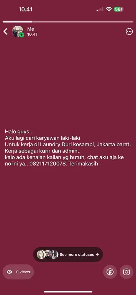 DICARI KARYAWAN LAUNDRY
