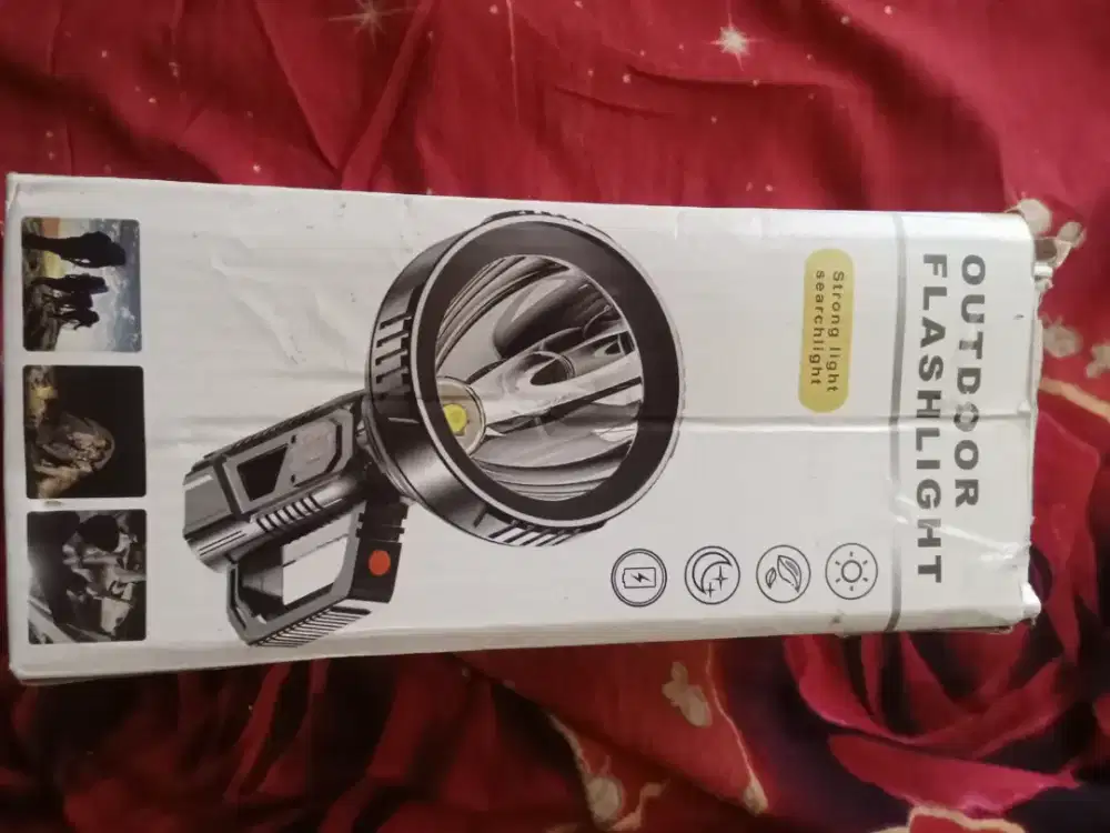 Senter LED USB plus bonus kipas angin portabel leher