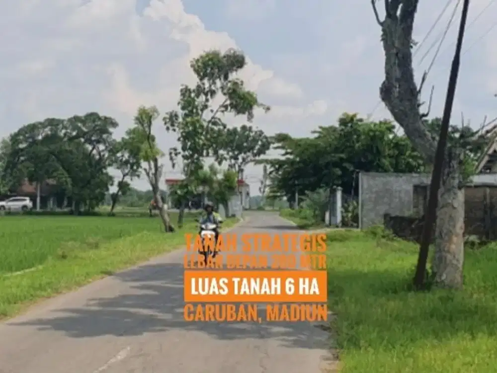 (AB) Tanah LD 280 mtr, dekat Jalan Raya Propinsi Caruban MADIUN, Lokasi Berkelas