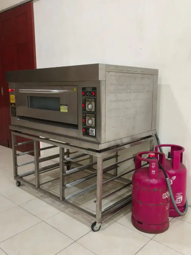 OVEN GAS GETRA 1 DECK 2 TRAY + KAKI DAN BANYAK BONUS LAINNYA