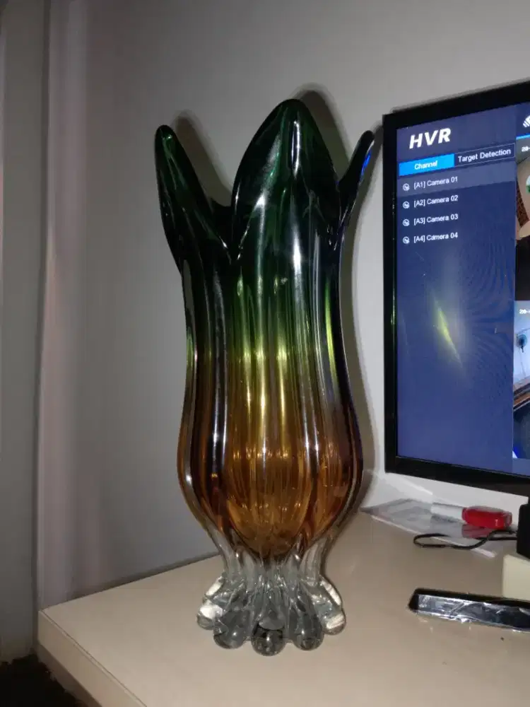 Vas glass art impor 40cm
