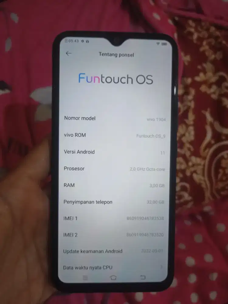 Vivo 1904 ram 3/32