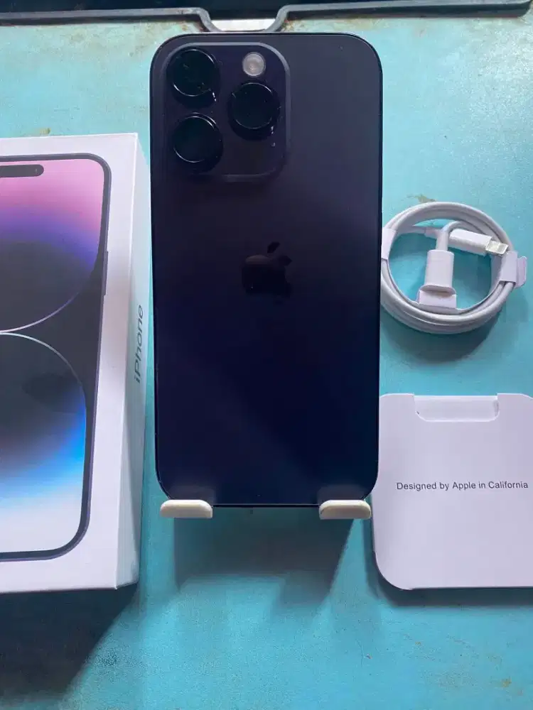 Iphone 14 pro 128gb purple inter all operator fullset mulus no minus
