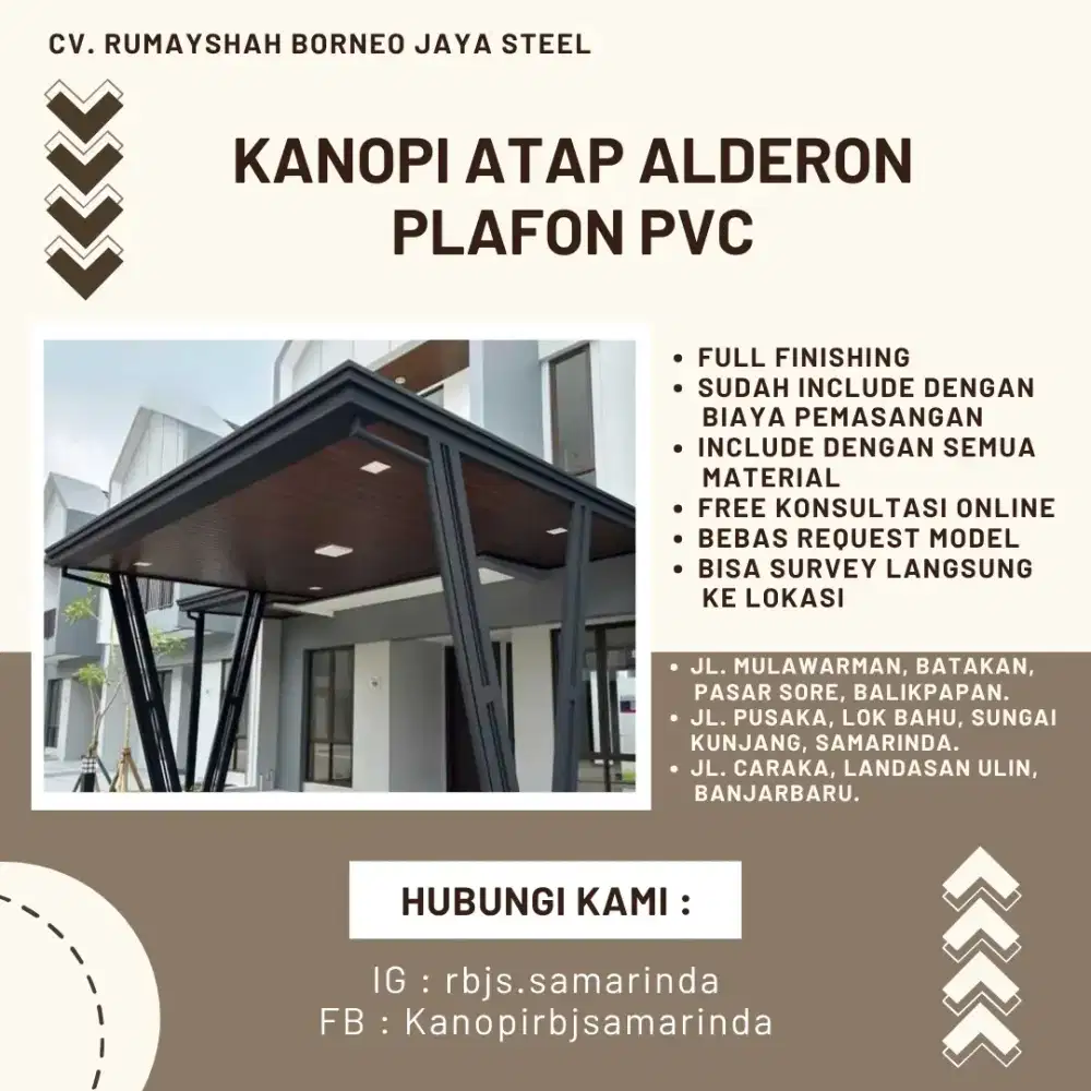 Kanopi Alderon Atap PVC
