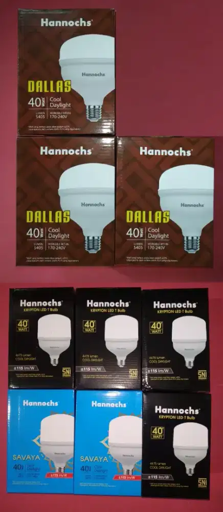 hannochs 40 watt ada 10 biji borong semua 540rb saja jamin baru ori