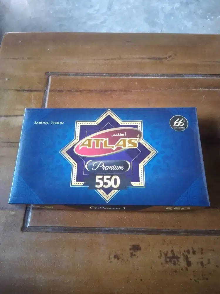 Sarung ATLAS Premium 550 Baru warna Biru Tua motif Gerimis untk Dewasa