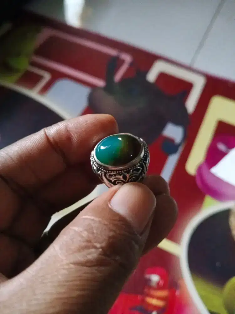 Garut rasa bacan dim 14,5X11,5X8,5 ring alpaka size 7