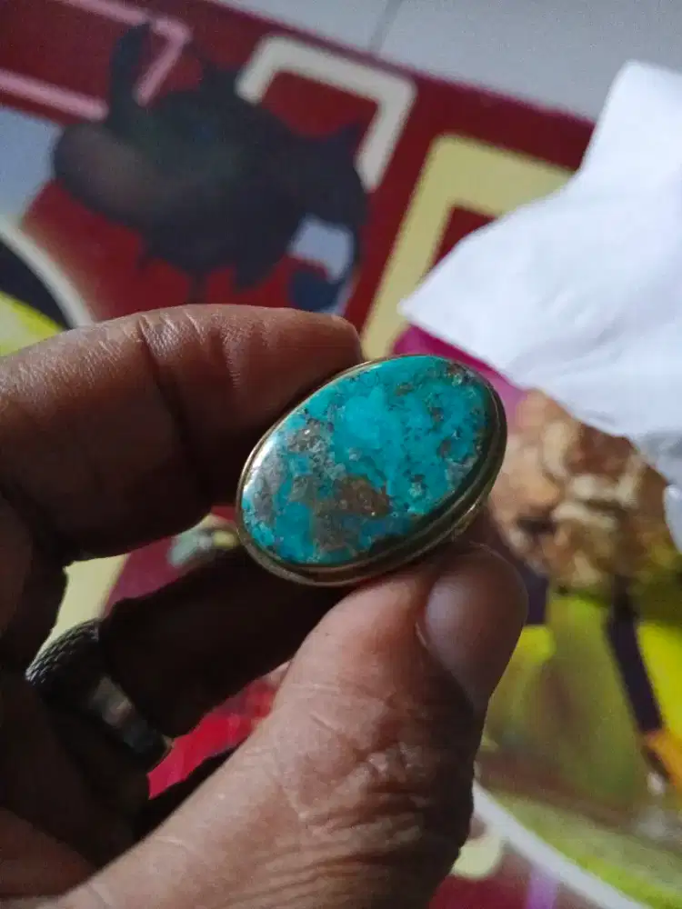 Pirus Persia dim 30X19X6 ring Kuningan sari size 9