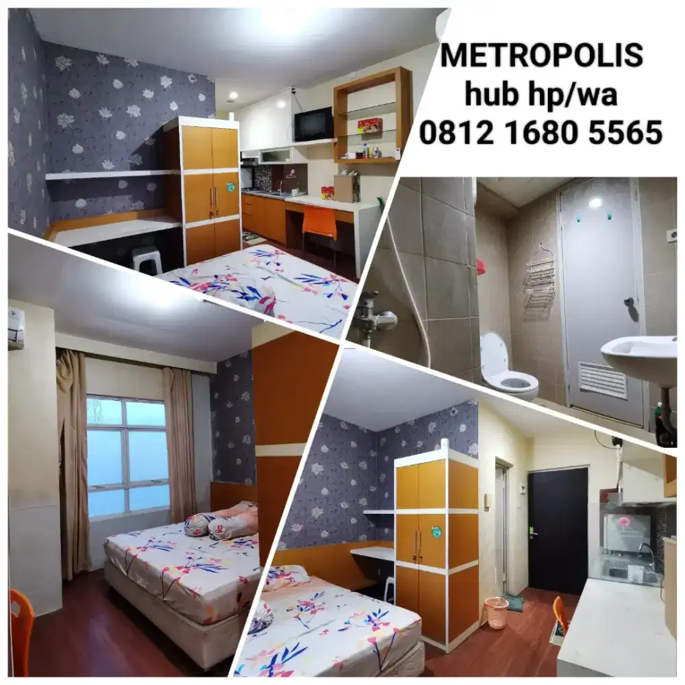 Disewakan apartmen studio Metropolis sebelah pool dekat ubaya/sier