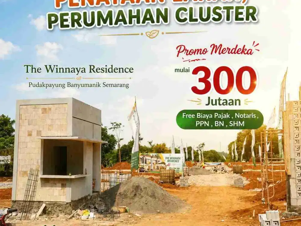 PROMO RUMAH BARU BANYUMANIK SEMARANG. 385J, 1 LANTAI & 550JT, 2 LANTAI. FREE BIAYA - BIAYA
