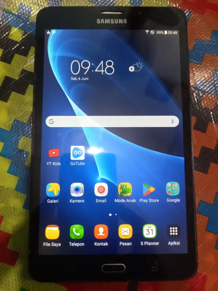 Samsung tab A6 jaringan 4G normal siap pakai.original. batre awet