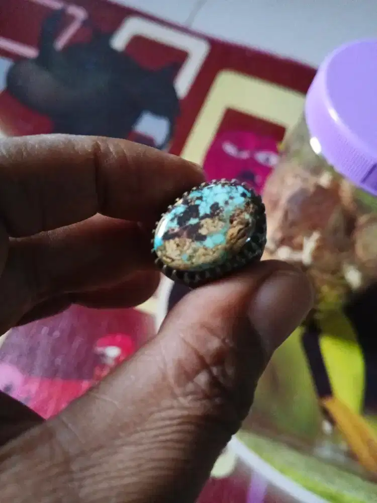 Pirus Persia dim 22X15X7 ring alpaka size 7
