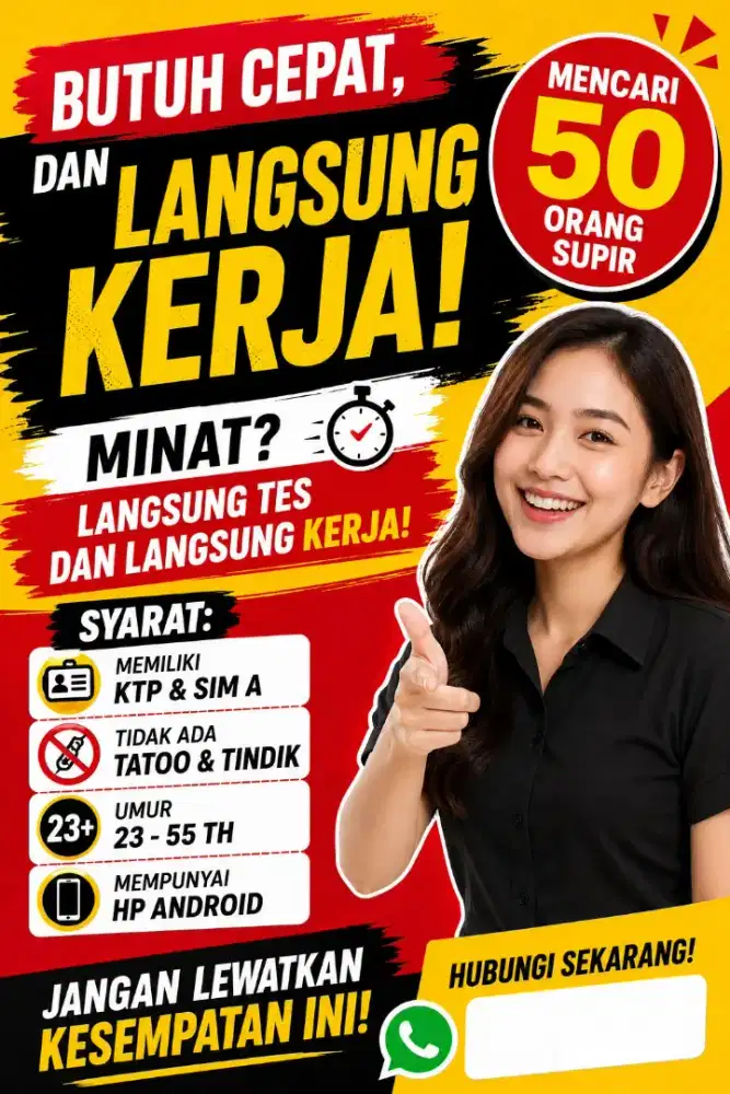 Dibutuhkan supir / driver / pengemudi