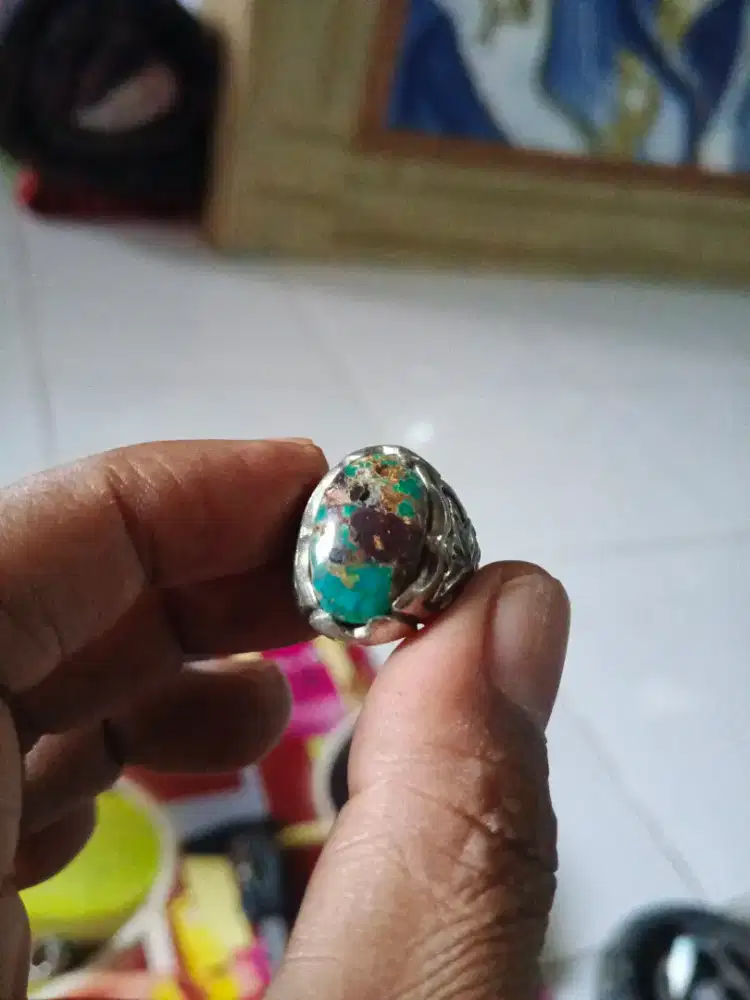 Pirus Persia dim 20X13X6 ring alpaka size 7