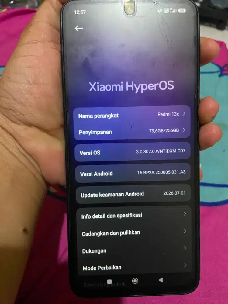jual hp redmi 13x ram 8/256