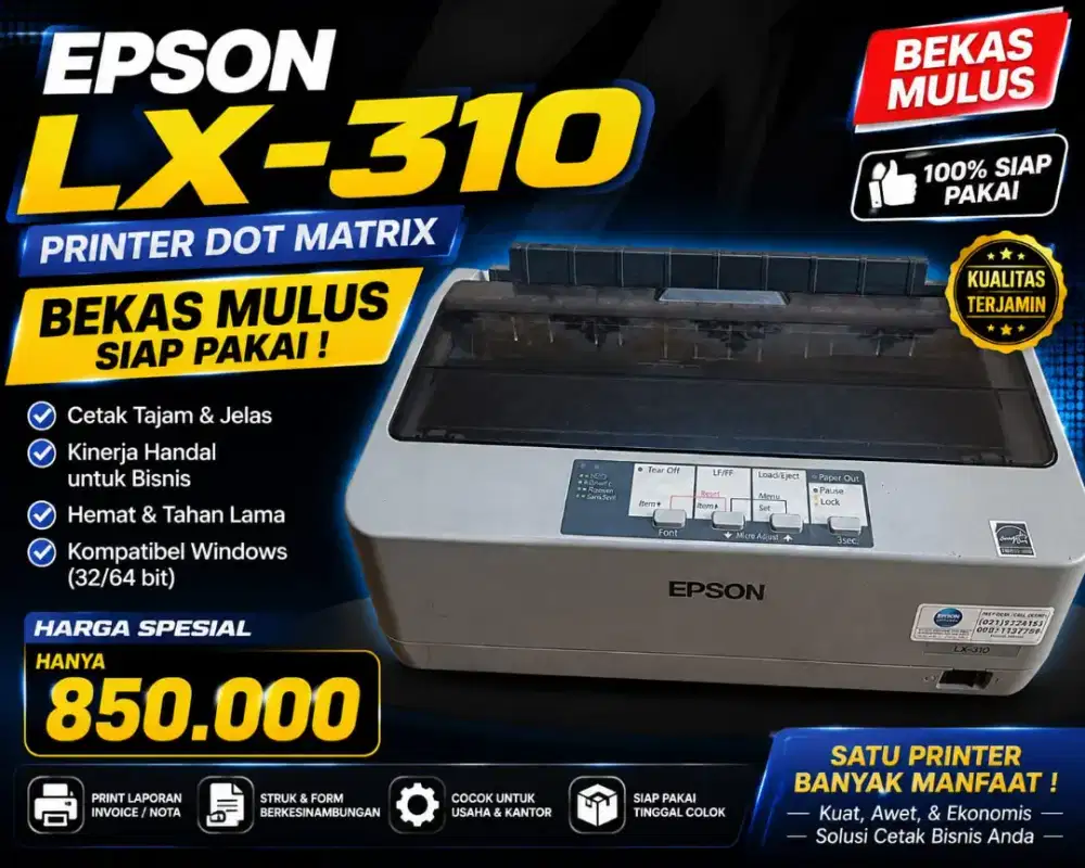 EPSON LX-310 DOTMATRIX SECOND, BARANG SIAP ANTAR