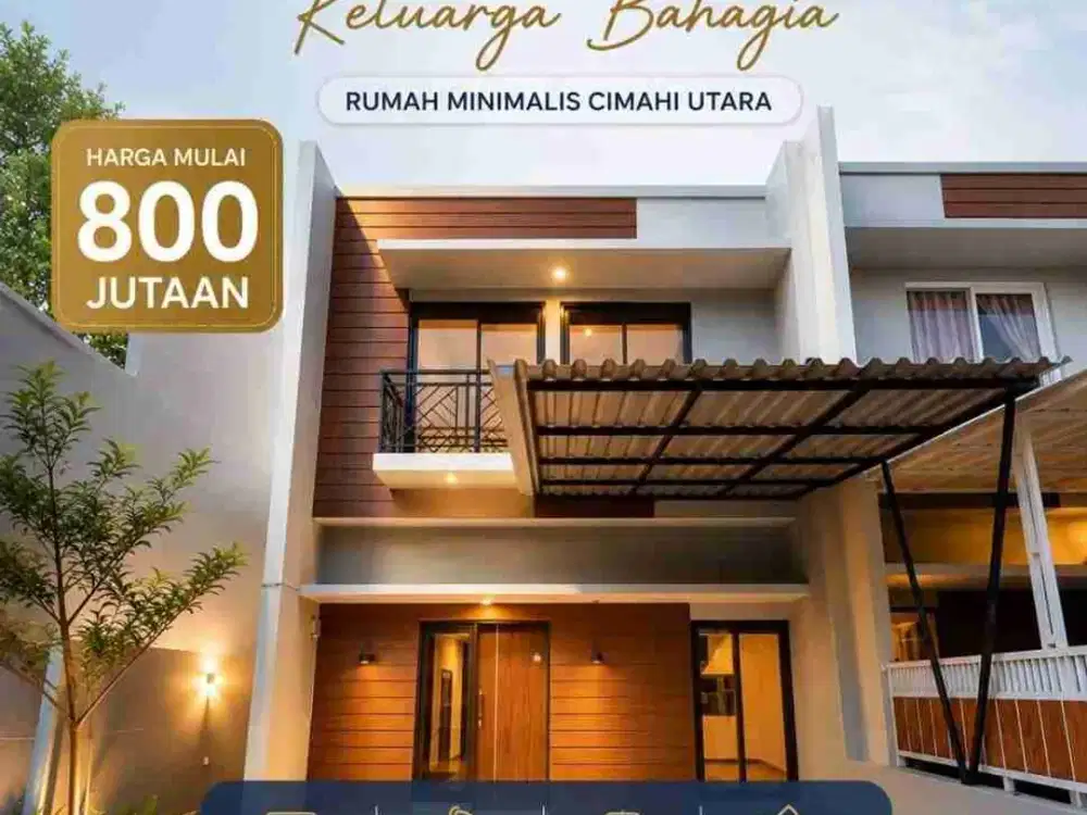 Jual Rumah Baru Cluster di Cimahi Padaasih dekat Pemkot, Murah 2 Lantai Mewah