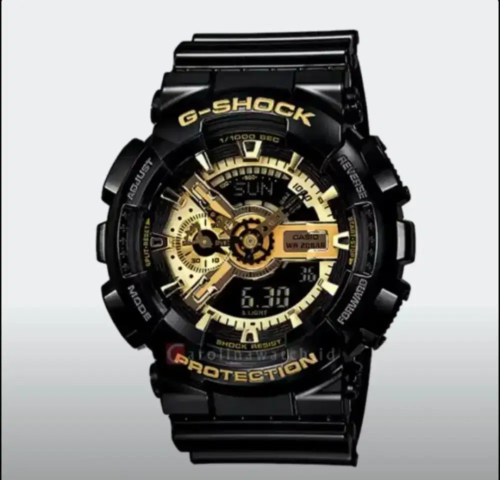 Casio G-Shock GA-110GB-1AER Black and Gold Digital Analog Dial Black