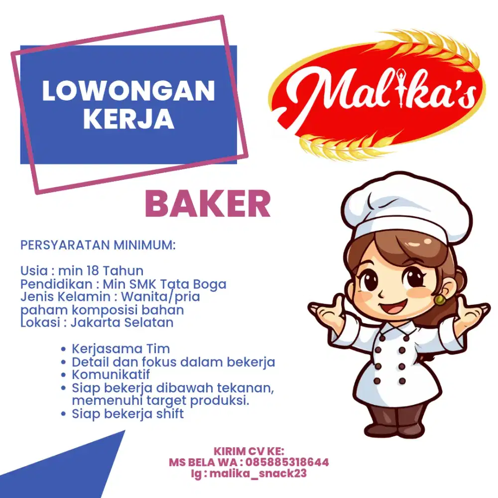Lowongan Pekerjaan Baker