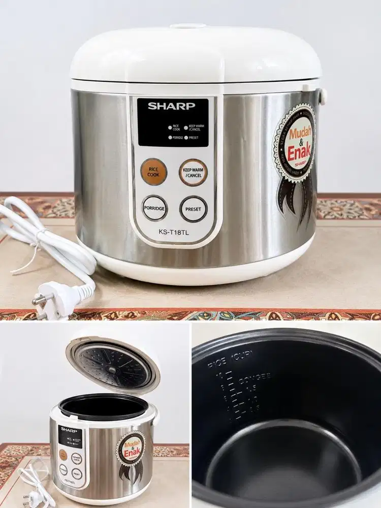 Rice Cooker Sharp KS-T18TL (baru 1 bulan pakai)