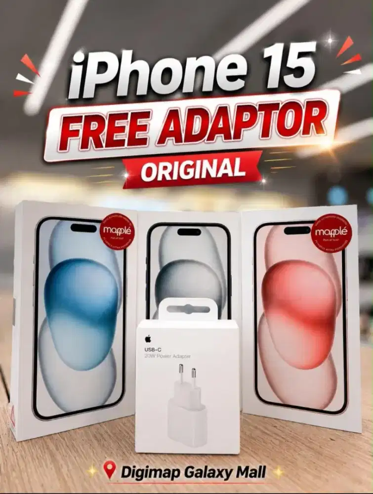 iPhone 15 free adaptor bisa cicilan