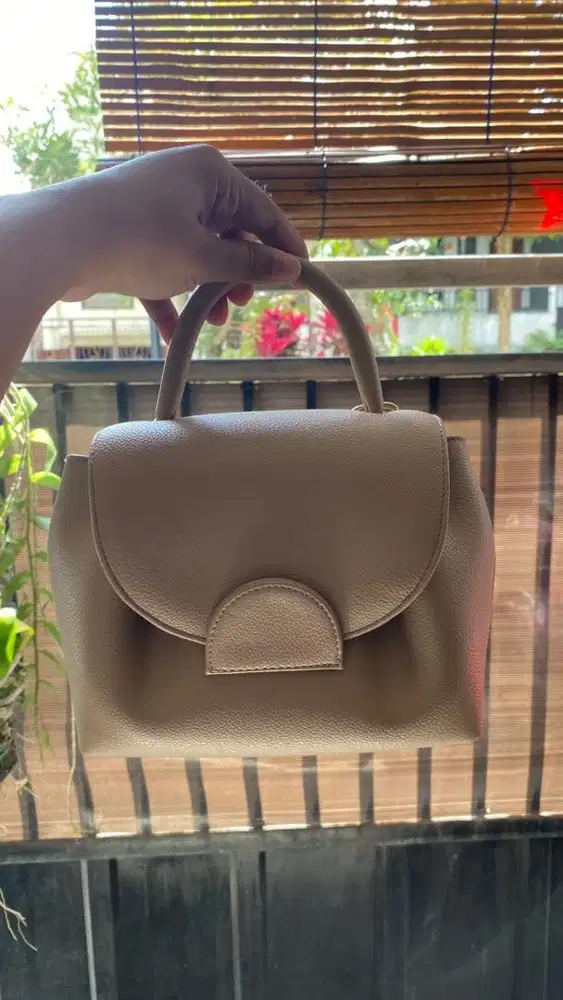 Tas tangan tas wanita tas warna cream