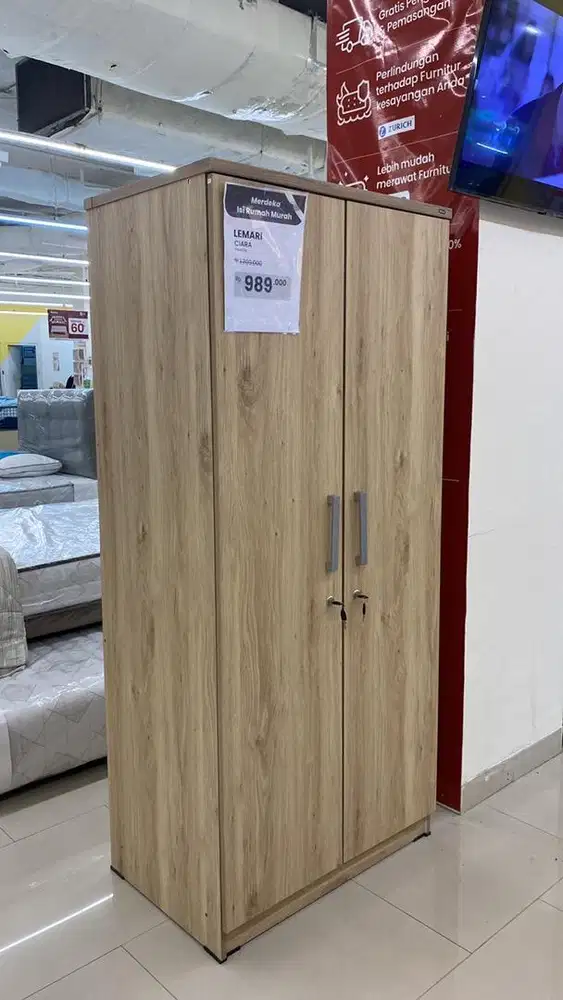 Lemari Kayu 2 pintu minimalis