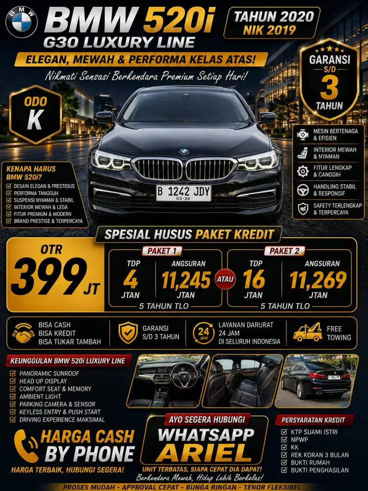 BMW G30 520i tahun 2020