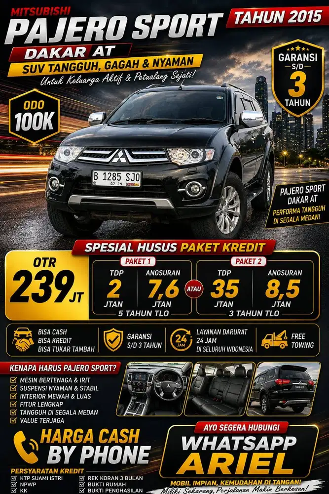 Mitsubishi Pajero Sport Dakar AT diesel 2015
