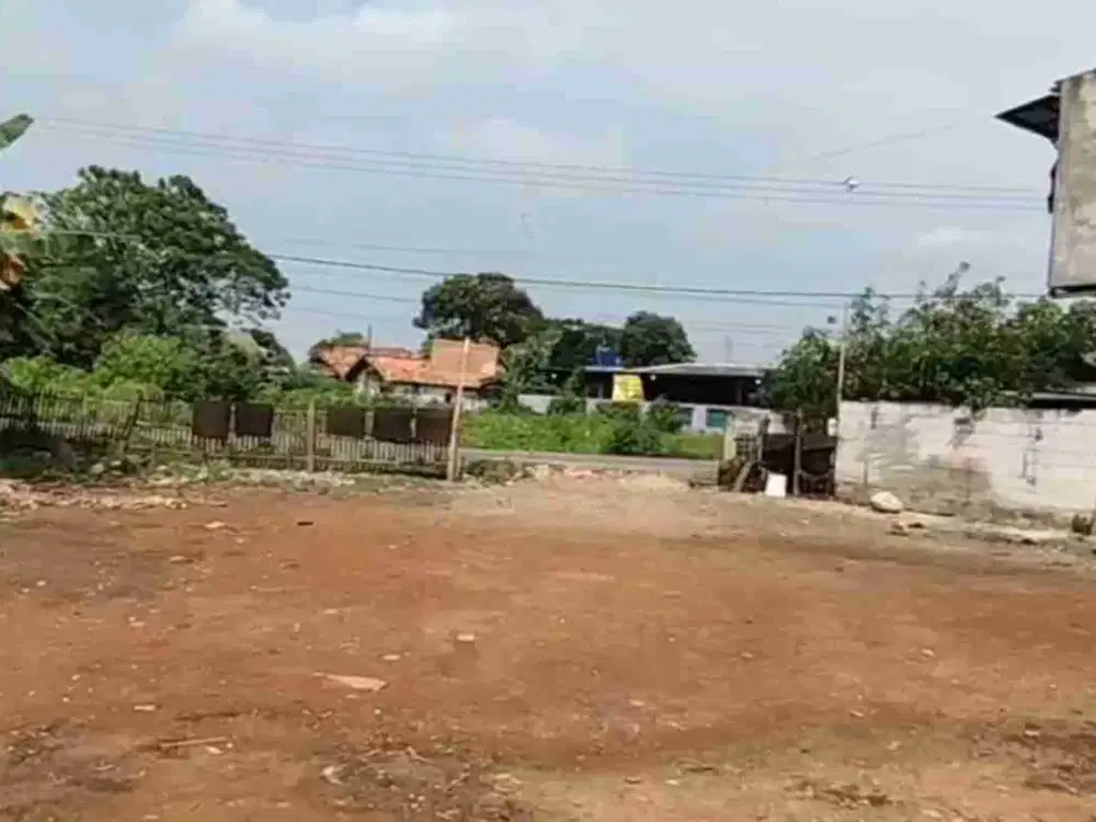 Tanah kavling 500 m  strategis pinggir jalan 1.8 jt/m cocok utk investasi rumah, kost, workshop dan tempat usaha di Mangunjaya tambun selatan