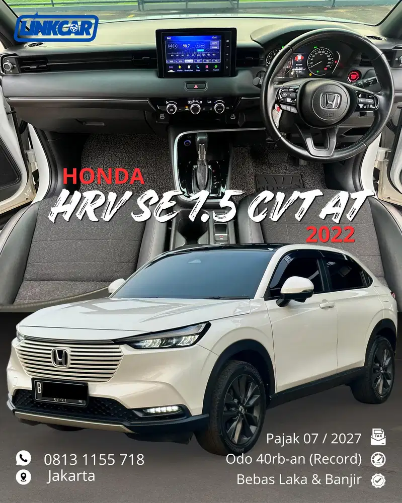 [ DP 10 Jt ] Honda HRV SE 1.5 CVT AT