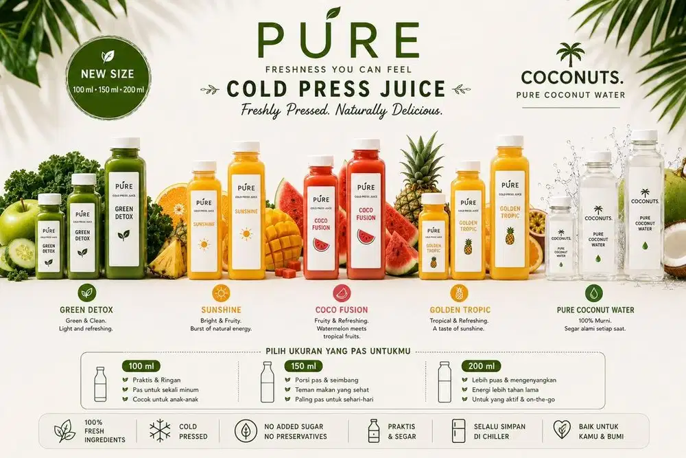 Pure Coldpress Juice & Pure Coconut Water