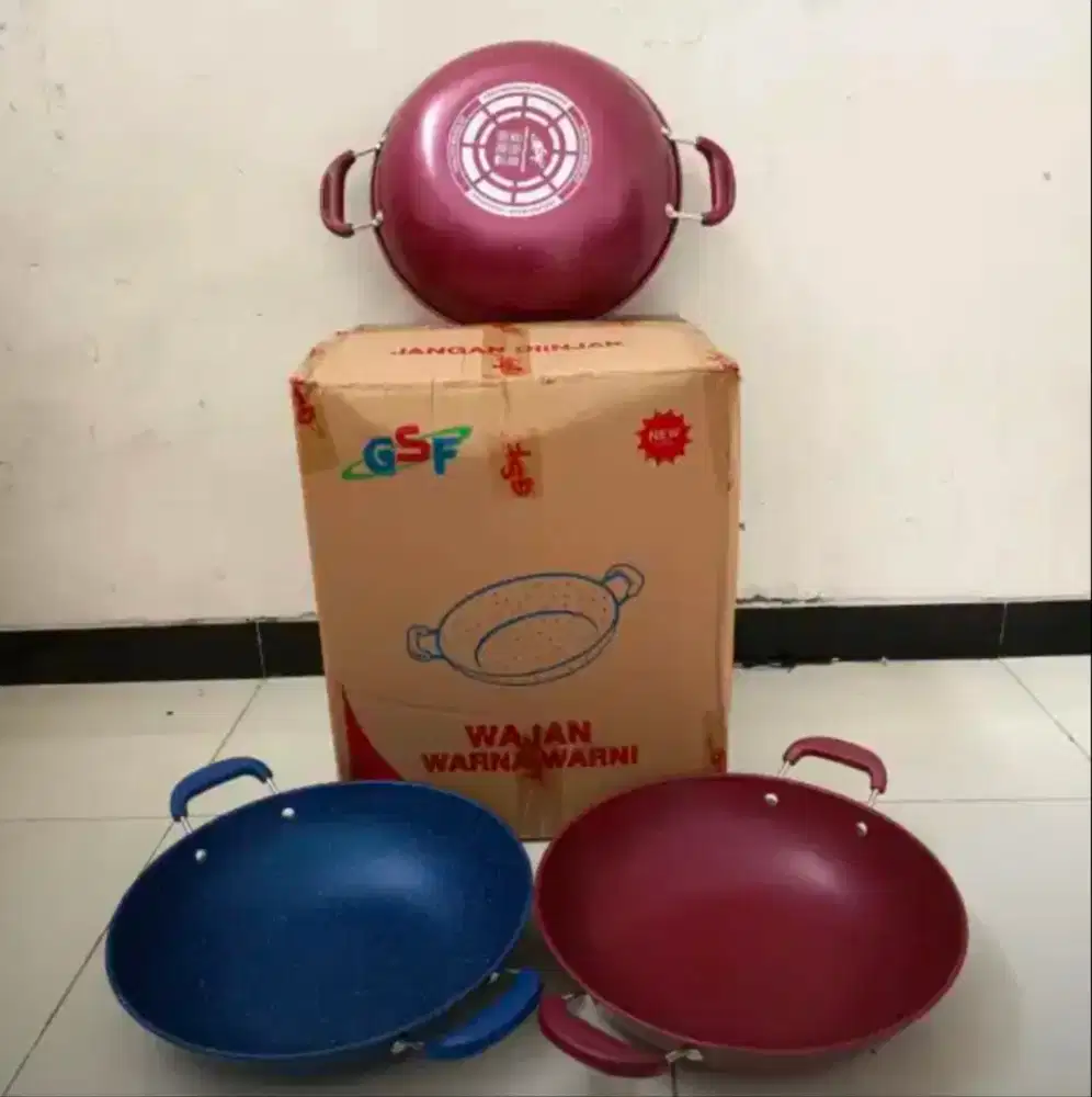 Wajan Marble Warna GSF 34 Cm Anti Lengket