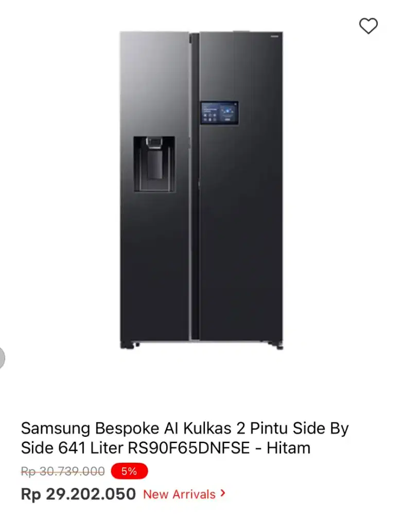 KULKAS SAMSUNG SBS BE SPOKE AI RS90F65DNFSE 641LTR