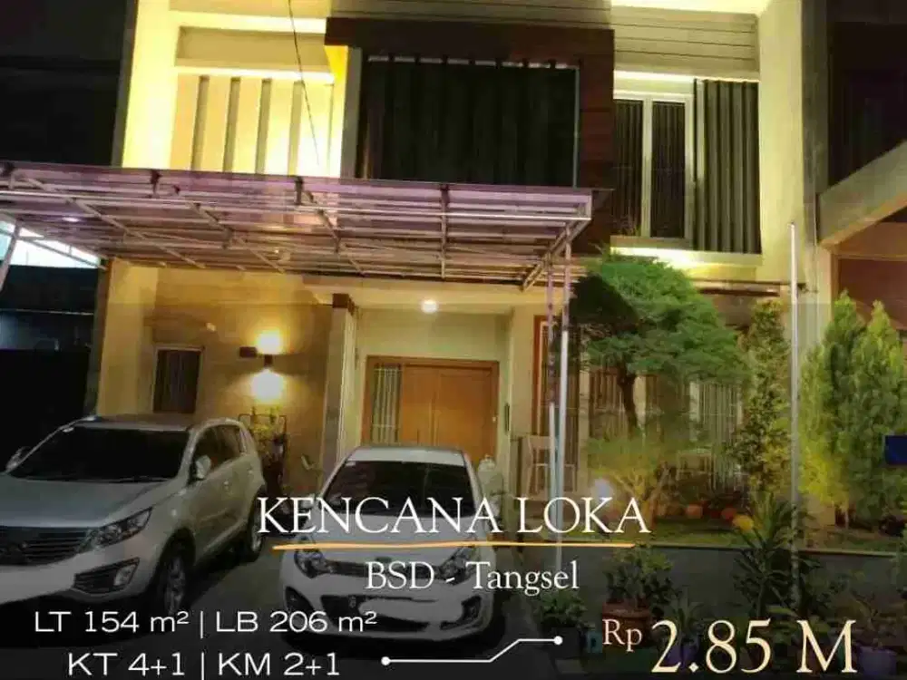 DIJUAL RUMAH RAPI SIAP HUNI LOKASI STRATEGIS HANYA 5 MENIT KE TOL BSD & RAWA BUNTU DI KENCANA LOKA,BEBAS BANJIR BISA KPR