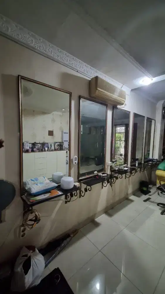 Kaca salon  + ambalan kaca dan makeup
