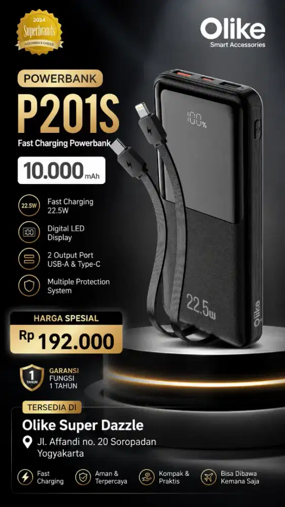 Powerbank OLIKE P201S Fast charging