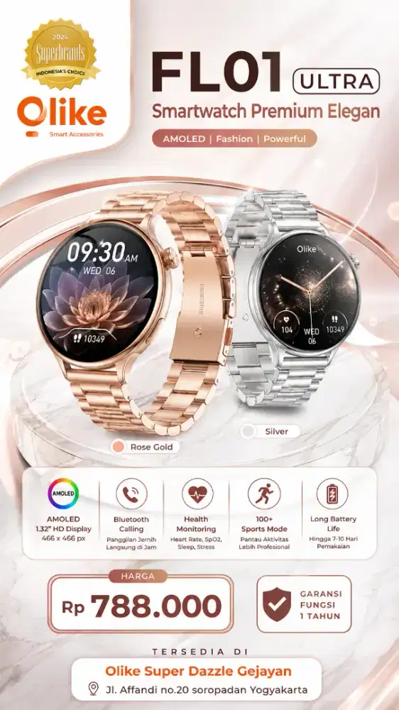 Smartwatch OLIKE FLO1 ULTRA AMOLED