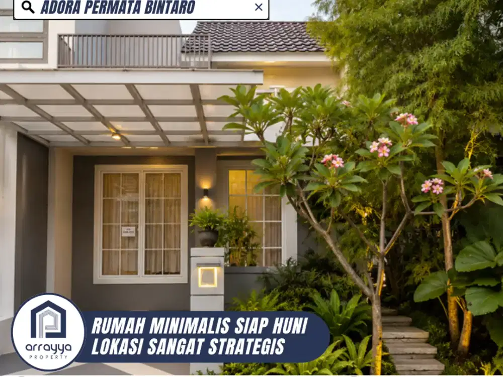 DIJUAL RUMAH CANTIK SIAP HUNI KONDISI TERAWAT LOKASI SANGAT STRATEGIS DI ADORA PERMATA BINTARO (EN702)