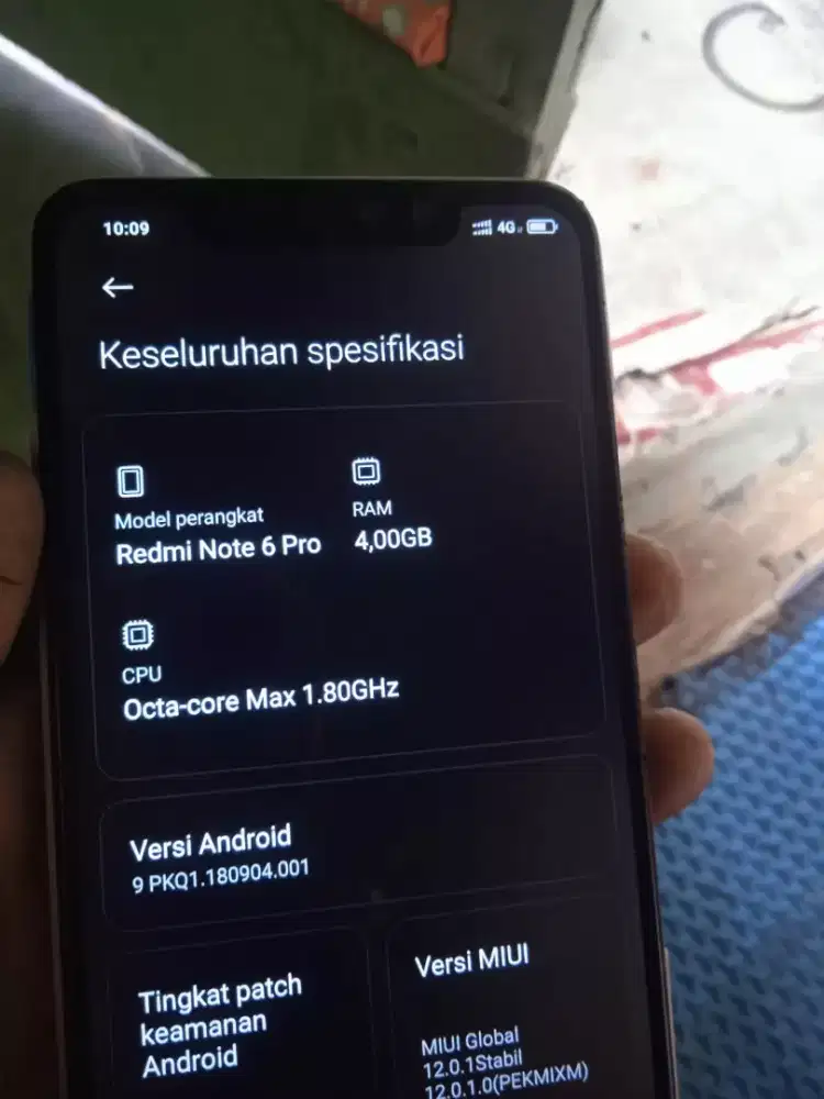 Redmi not 6 pro RAM 4/64 GB