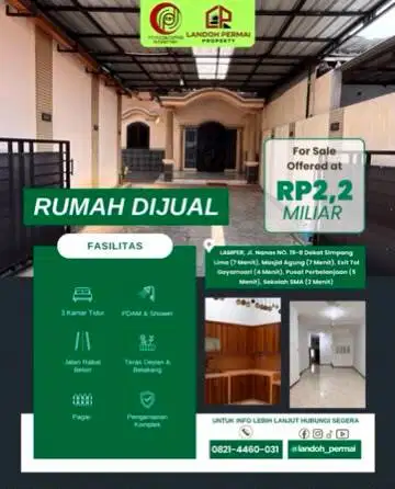 DIJUAL CEPAT - RUMAH SIAP HUNI PREMIUM - NEGO KEPEMILIK LANGSUNG