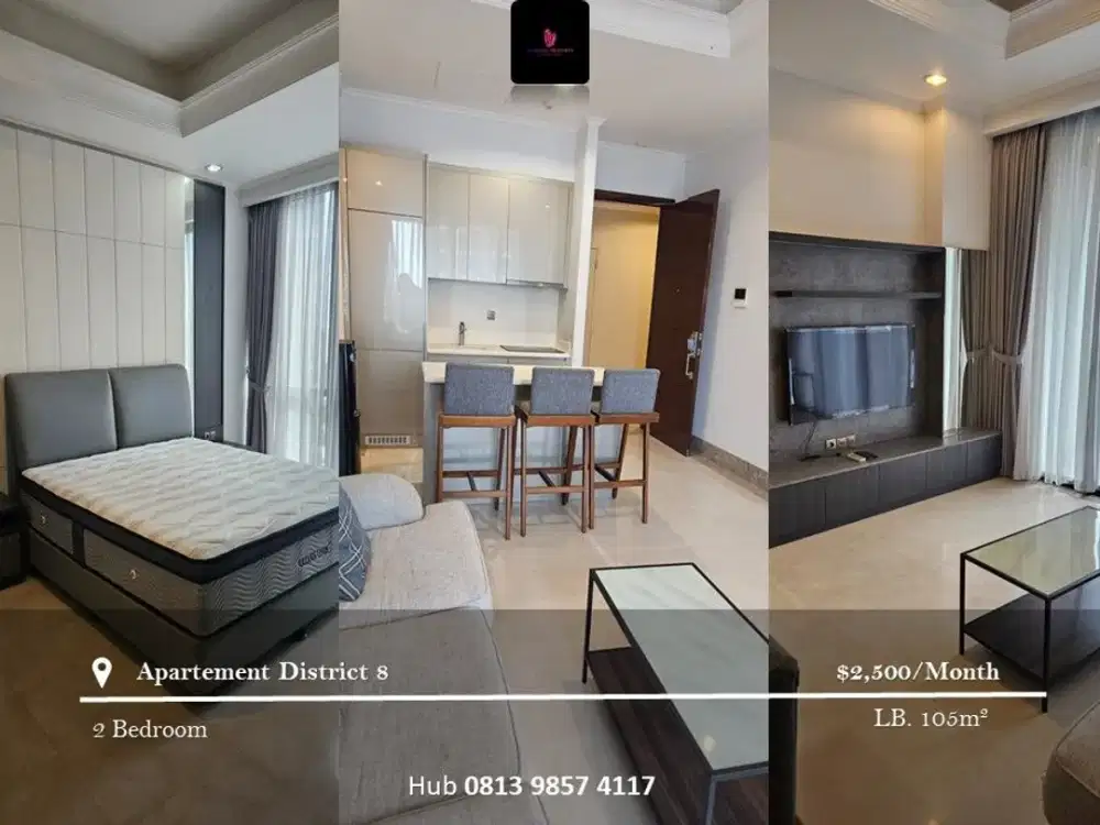 Disewakan Apartemetn District 8 2BR Full Furnished