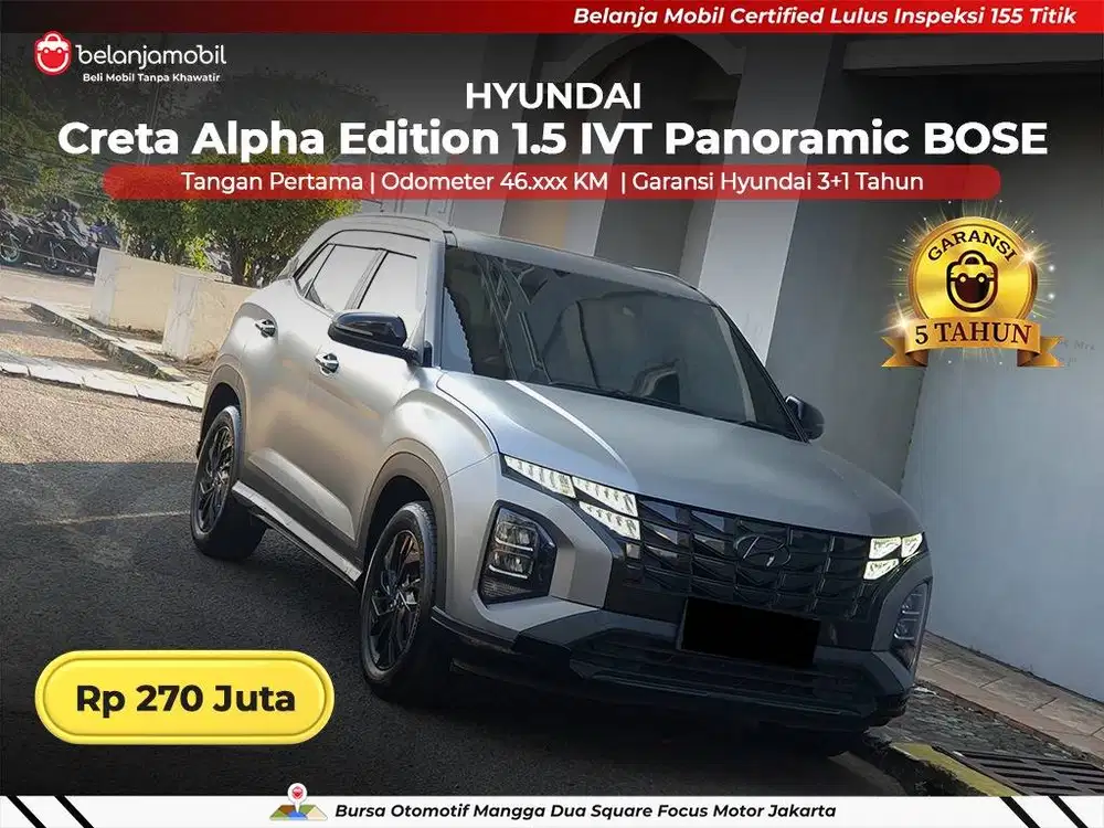 [ GARANSI 5TH ] Hyundai Creta Alpha Edition Prime 1.5 IVT 2024/2025